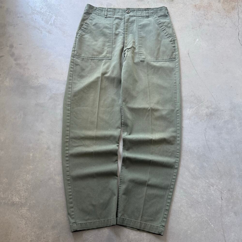 Vintage 80’s OG-507 Military Fatigue Olive Green Field Trouser Pants Size 34x31
